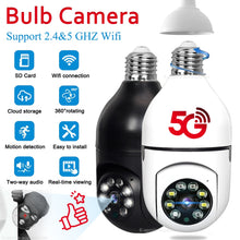 Load image into Gallery viewer, SafeHome™ Light Bulb Camera - 5G Wifi E27 Bulb Surveillance Camera Night Vision Full Color Automatic Human Tracking 4X Digital Zoom Video Security Monitor Cam
