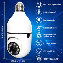 Load image into Gallery viewer, SafeHome™ Light Bulb Camera - 5G Wifi E27 Bulb Surveillance Camera Night Vision Full Color Automatic Human Tracking 4X Digital Zoom Video Security Monitor Cam
